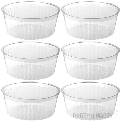 miseczki plastikowe do deserow i przystawek faliste ravi 150 ml 6 szt