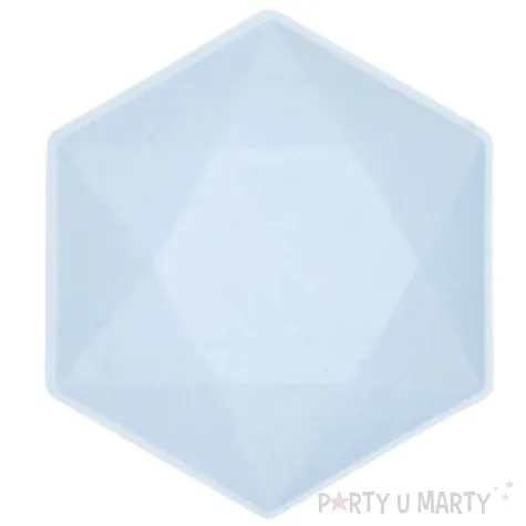 miseczki vert decor heksagonalne niebieski amscan 15 8 cm 6 szt