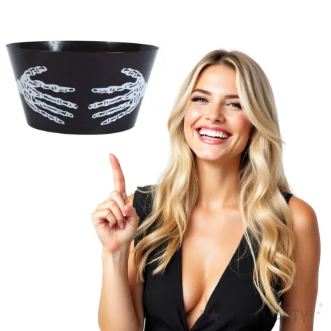 miska dlonie szkieleta halloween czarny guirca 30x22 cm