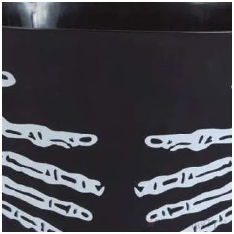 miska dlonie szkieleta halloween czarny guirca 30x22 cm