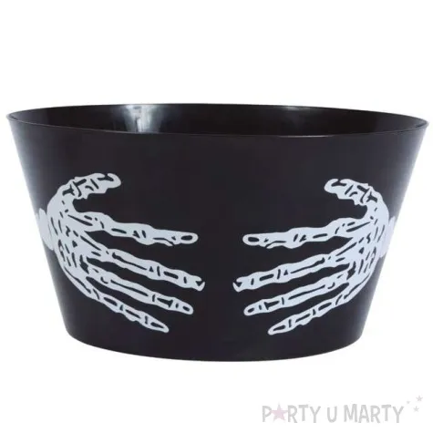 miska dlonie szkieleta halloween czarny guirca 30x22 cm