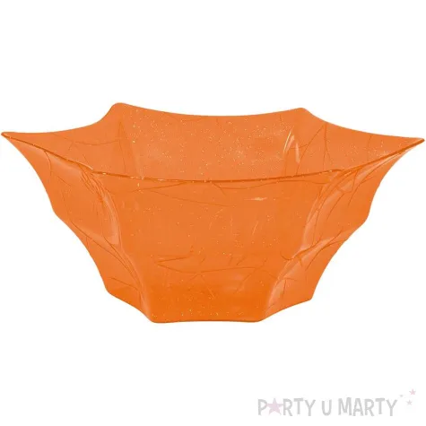 miska pajecza halloween pomaranczowa guirca 30 x 14 cm