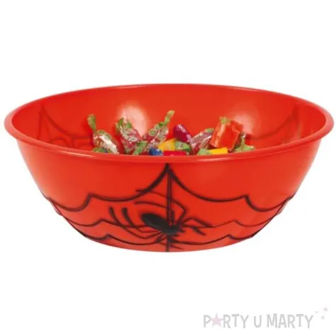 miska pajeczyna halloween czerwony guirca 27 x 9 cm