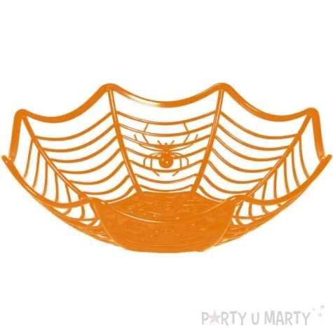 miska pajeczyna halloween pomaranczowy guirca 28 x 8 cm