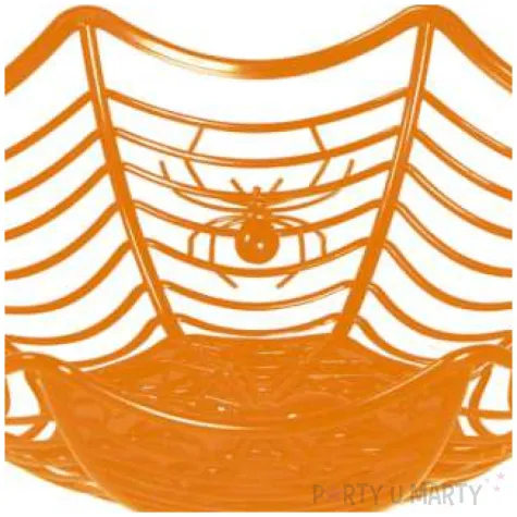 miska pajeczyna halloween pomaranczowy guirca 28 x 8 cm