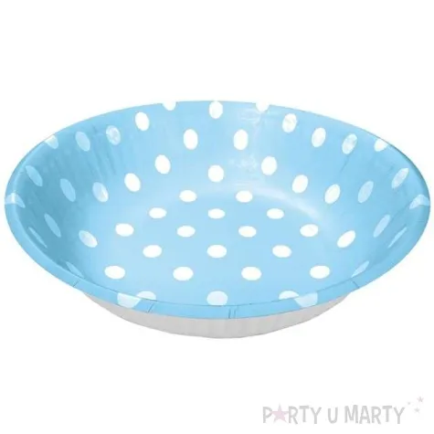 miska papierowa grochy fyasa blekitna 15 cm 6 szt