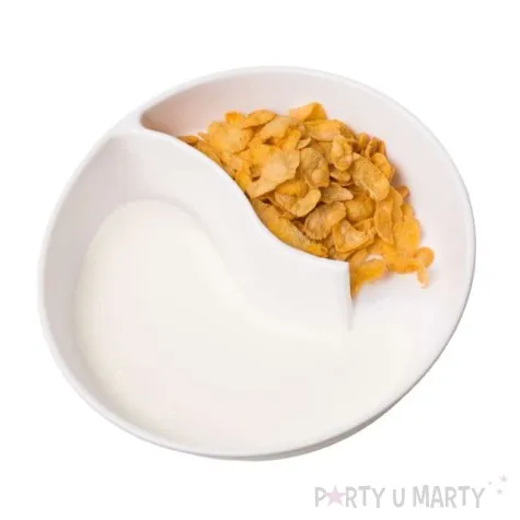 miska sprytna na platki i przekaski biala gadgetmaster 22 cm