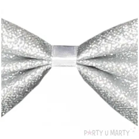 mucha brokatowa srebrna guirca