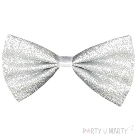 mucha brokatowa srebrna guirca