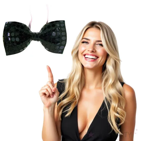 mucha cekinowa czarna fyasa