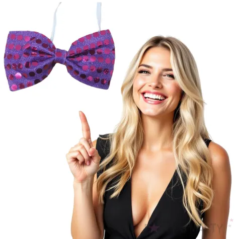 mucha cekinowa fioletowa fyasa