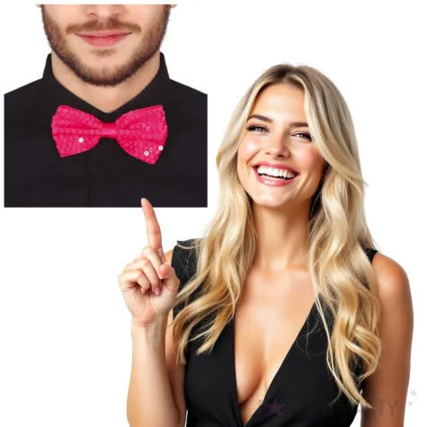 mucha cekinowa rozowa guirca