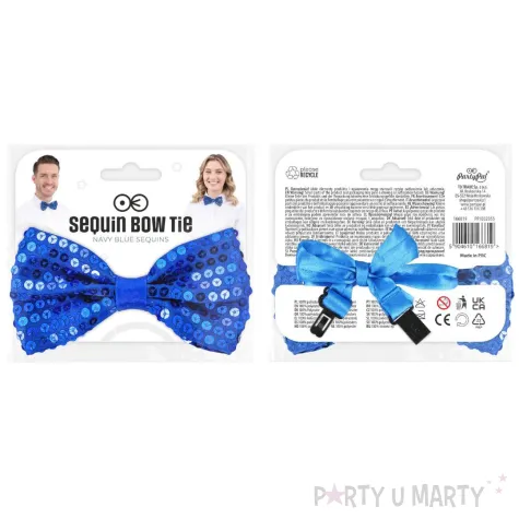 mucha imprezowa na urodziny sylwestra karnawal kobaltowa cekinowa partypal