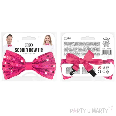 mucha imprezowa na urodziny sylwestra karnawal rozowa cekinowa partypal