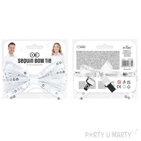 mucha imprezowa na urodziny sylwestra karnawal srebrna cekinowa partypal