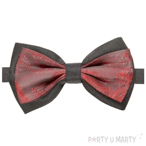 muszka halloween vintage czarno bordowa widmann