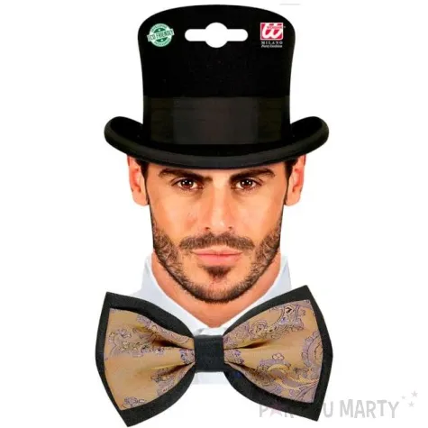 muszka halloween vintage czarno brazowa widmann