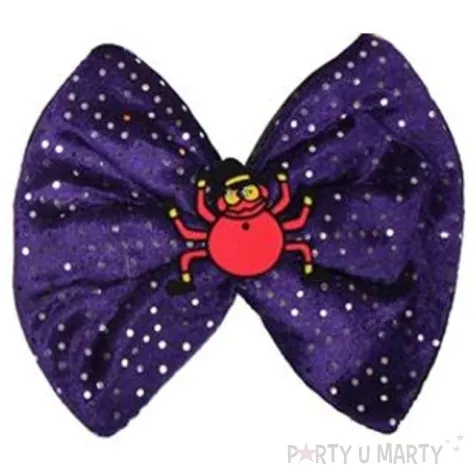 muszka halloweenowy bal fioletowa