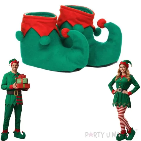 nakladki na buty elfa z pomponikami kraszek rozm uniw