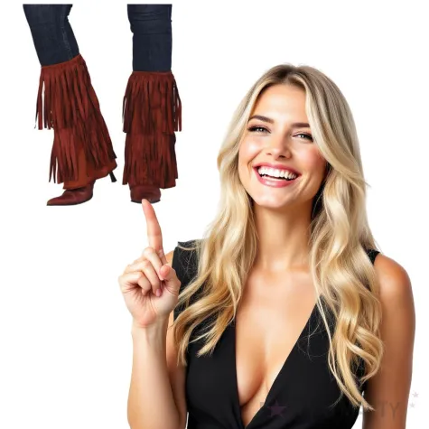 nakladki na buty indianskie fredzle brazowe guirca