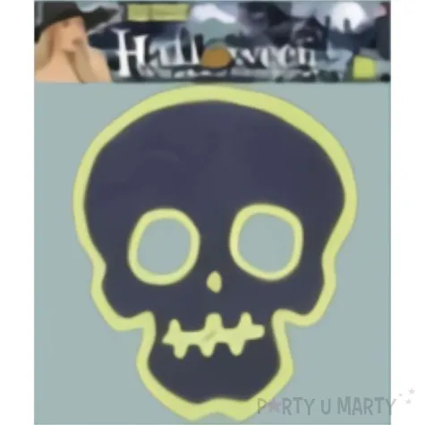 naklejka fluorescencyjna czaszka zielona 20 cm widmann