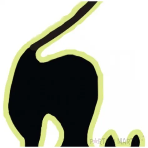 naklejka fluorescencyjna kot zielona 20 cm widmann