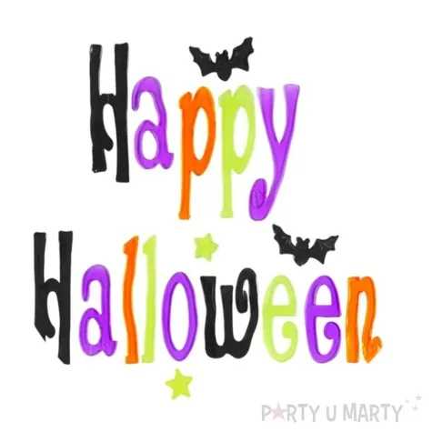 naklejka na okno happy halloween widmann