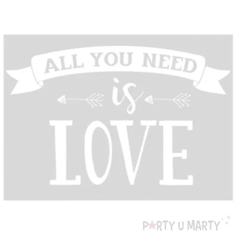 naklejka na samochod slubna all you need is love partydeco
