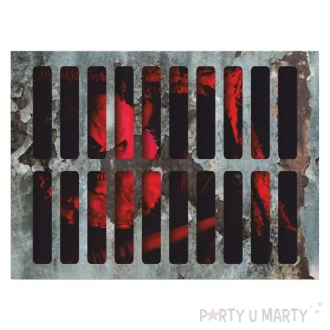 naklejka podlogowa halloween krwawy klaun stalowa 50 x 37 cm