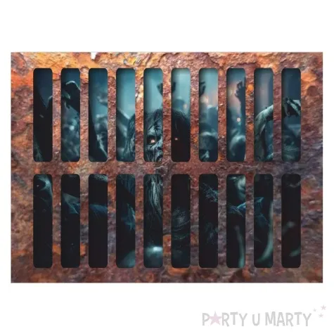 naklejka podlogowa halloween zywe trupy rdzawa 50 x 37 cm