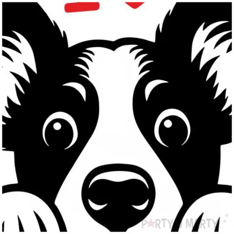 naklejka samochodowa pies i love 13 x 10 cm czerwono czarna