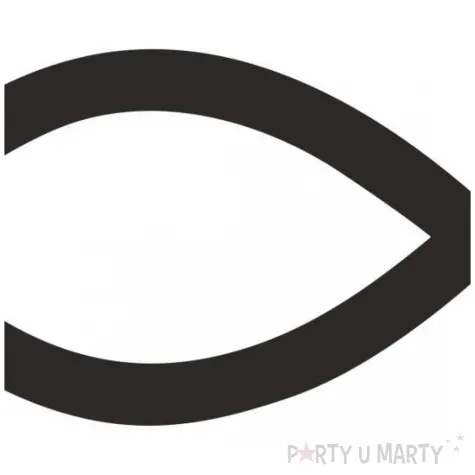 naklejka samochodowa ryba symbol religijny 13 x 6 cm czarna