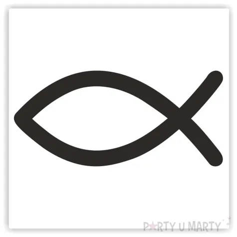 naklejka samochodowa ryba symbol religijny 13 x 6 cm czerwona