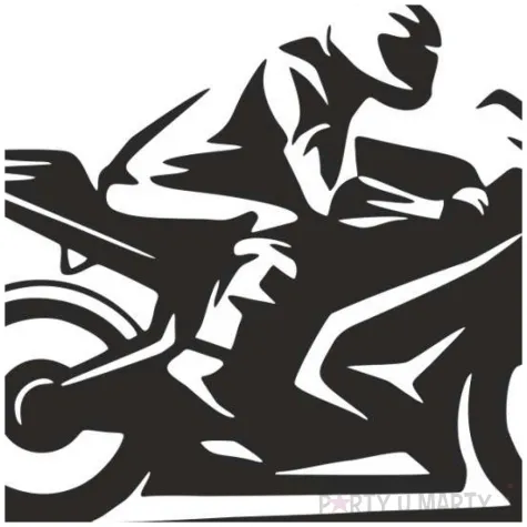 naklejka samochodowa scigacz z motocyklista 13 x 7 7 cm czarna