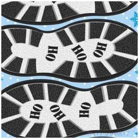 naklejka slady stop swiety mikolaj unique 4 szt