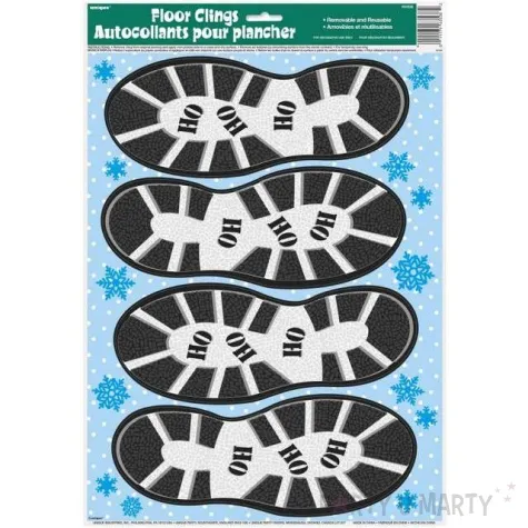 naklejka slady stop swiety mikolaj unique 4 szt