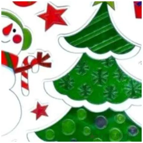 naklejki balwanek i choinka holograficzne arpex arkusz