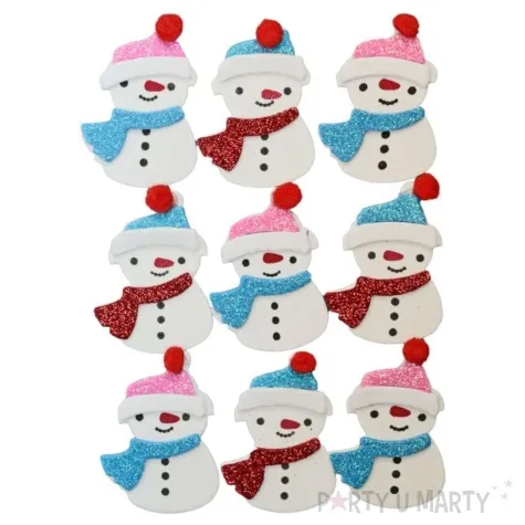 naklejki balwanki 3d piankowe z brokatem titanum 9 szt