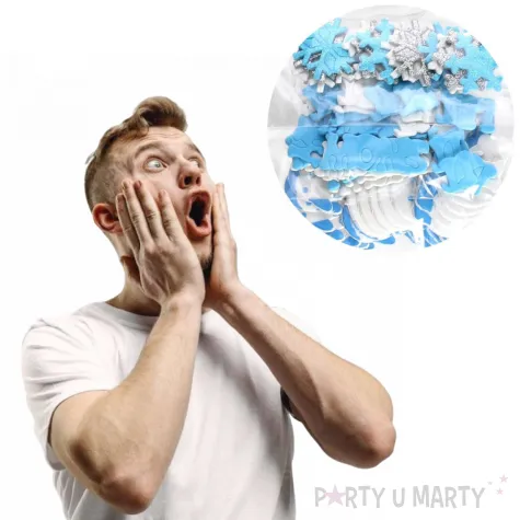 naklejki balwanki i sniezynki piankowe z brokatem brewis 68 szt