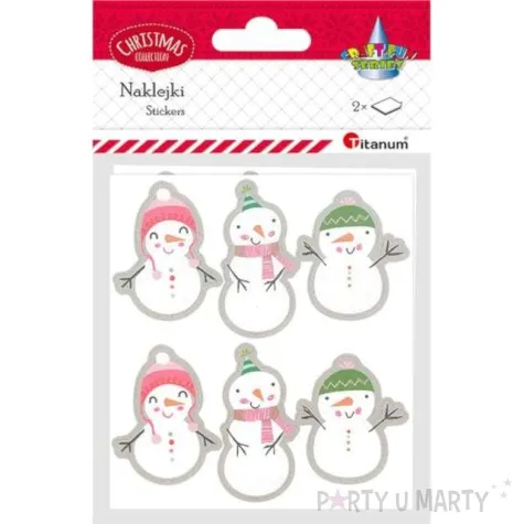 naklejki balwanki w czapeczkach mix titanum 12 szt