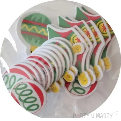 naklejki bombki mix piankowe z brokatem brewis 20 szt