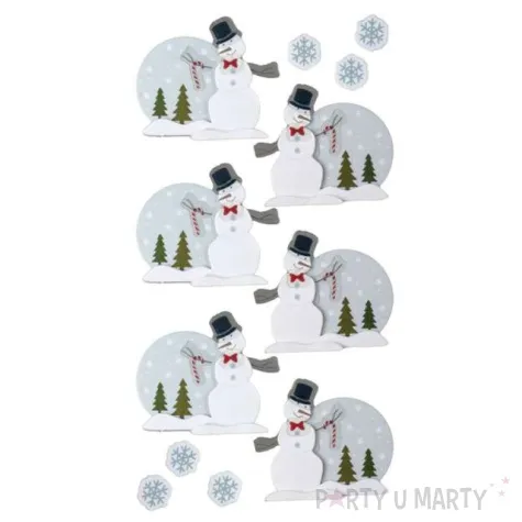 naklejki boze narodzenie balwanki titanum 12 szt