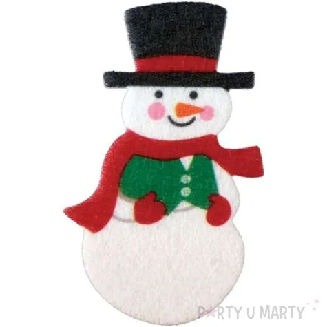 naklejki boze narodzenie balwanki w kapeluszu titanum 6 szt