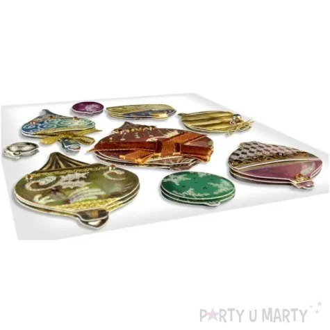 naklejki boze narodzenie bombki retro titanum 9 szt