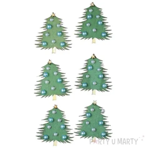 naklejki boze narodzenie choinki z koralikami titanum 6 szt