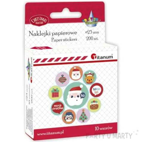 naklejki boze narodzenie ho ho ho mix titanum 200 szt
