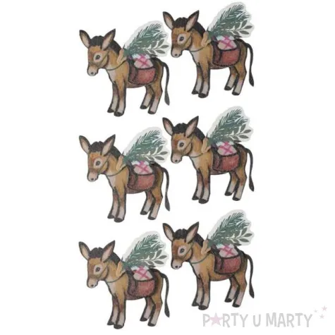 naklejki boze narodzenie osiol z narzuta titanum 6 szt
