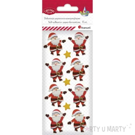 naklejki boze narodzenie swiety mikolaj titanum 11 szt