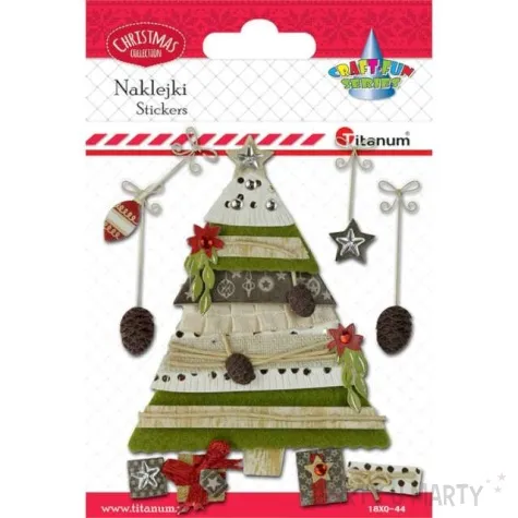 naklejki choinka wyklajana ozdobami mix titanum 1 opak