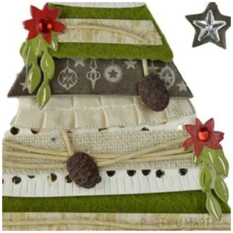 naklejki choinka wyklajana ozdobami mix titanum 1 opak